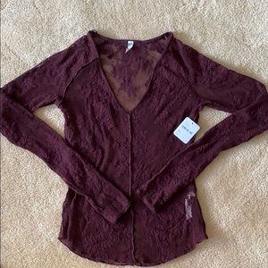 NWT Free People Lace Shirt